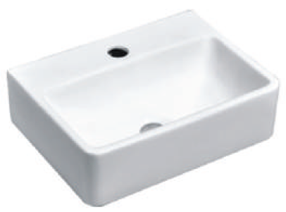 White ceramic bathroom basin