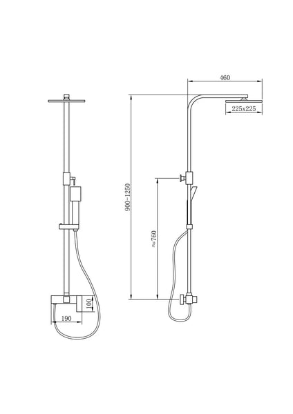 Rain Shower Set 109062BK
