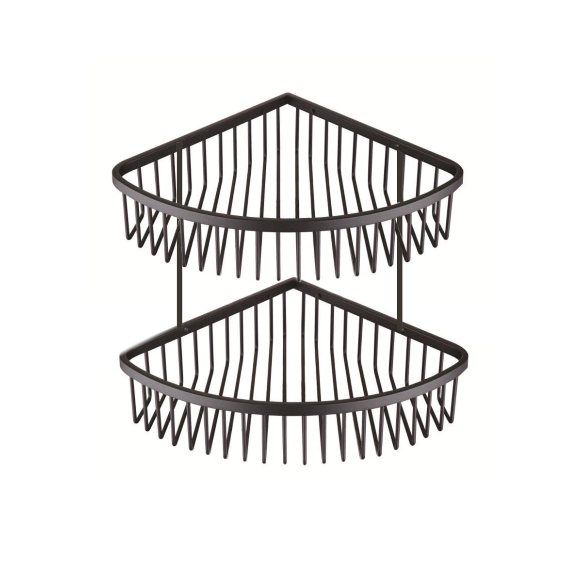 BLACK Bathroom Corner Basket / Shampoo Rack BIG Lobang