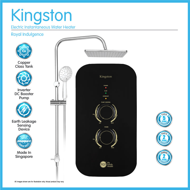 Kingston Instant Water Heater with Rain Shower – BIG Lobang