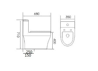 Treo One-Piece Toilet Bowl 287