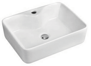 White ceramic bathroom basin