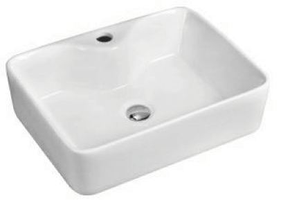 White ceramic bathroom basin