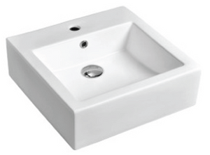 White ceramic bathroom basin