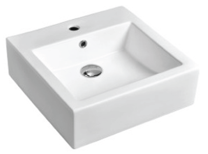 White ceramic bathroom basin