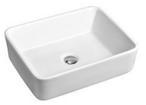 White ceramic bathroom basin