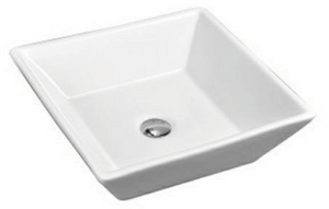 White ceramic bathroom basin