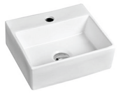 White ceramic bathroom basin