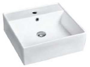 White ceramic bathroom basin