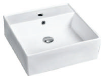 White ceramic bathroom basin