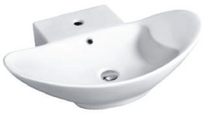 White ceramic bathroom basin