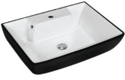 White ceramic bathroom basin