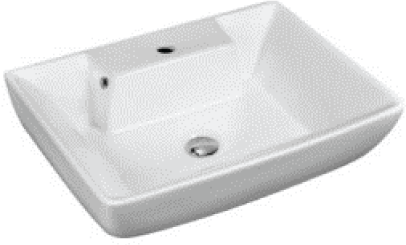 White ceramic bathroom basin