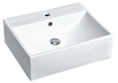 White ceramic bathroom basin