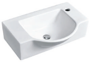 White ceramic bathroom basin
