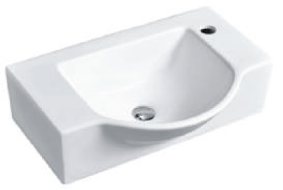 White ceramic bathroom basin