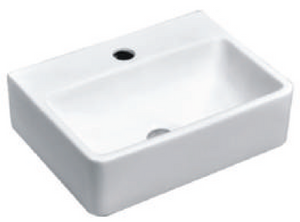 White ceramic bathroom basin