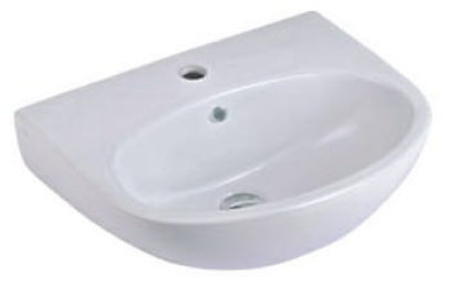 White ceramic bathroom basin