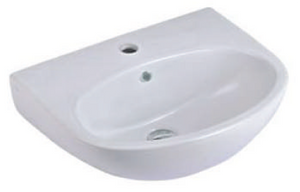 White ceramic bathroom basin