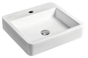 White ceramic bathroom basin