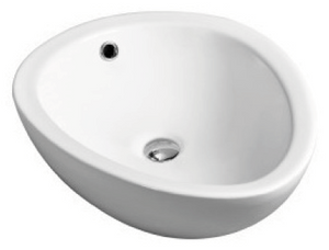 White ceramic bathroom basin