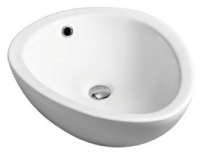 White ceramic bathroom basin