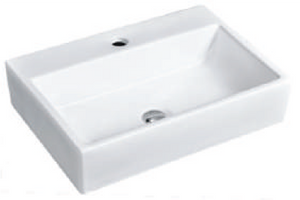 White ceramic bathroom basin