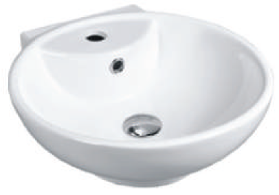 White ceramic bathroom basin