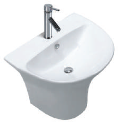 White ceramic bathroom basin