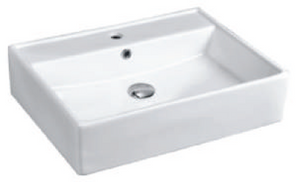 White ceramic bathroom basin