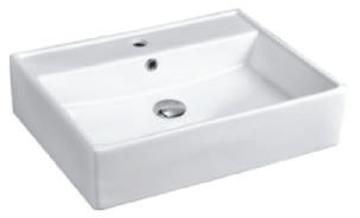 White ceramic bathroom basin
