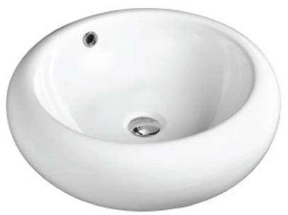 White ceramic bathroom basin