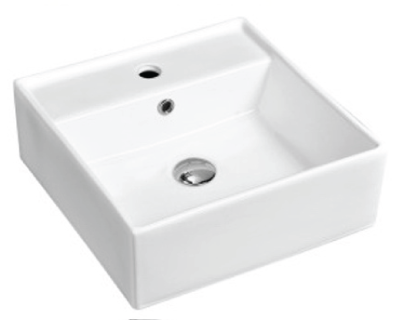 White ceramic bathroom basin