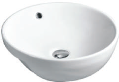 White ceramic bathroom basin