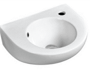 White ceramic bathroom basin