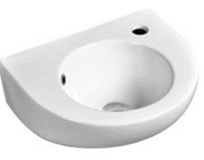 White ceramic bathroom basin