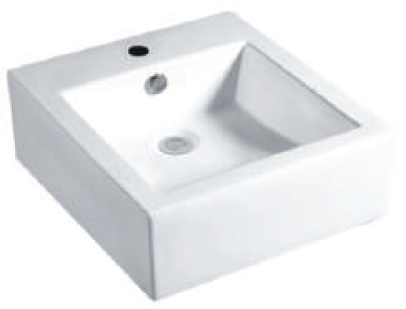 White ceramic bathroom basin