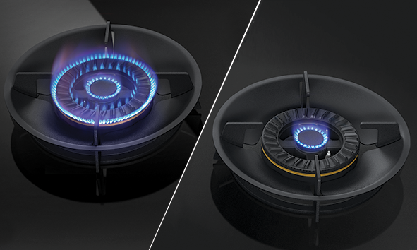 3 BURNERS GAS HOB WITH 2 DIFFERENT SIZES FH-GS6530 SVGL/SS