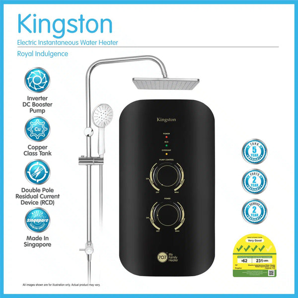 Kingston Instant Water Heater with Rain Shower