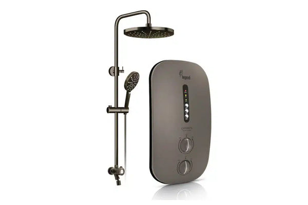 Legend Instant Water Heater With Rain Shower Set (Gun Metal)