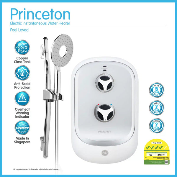 707 Princeton Instant Heater PR1701 With Chrome hand shower set
