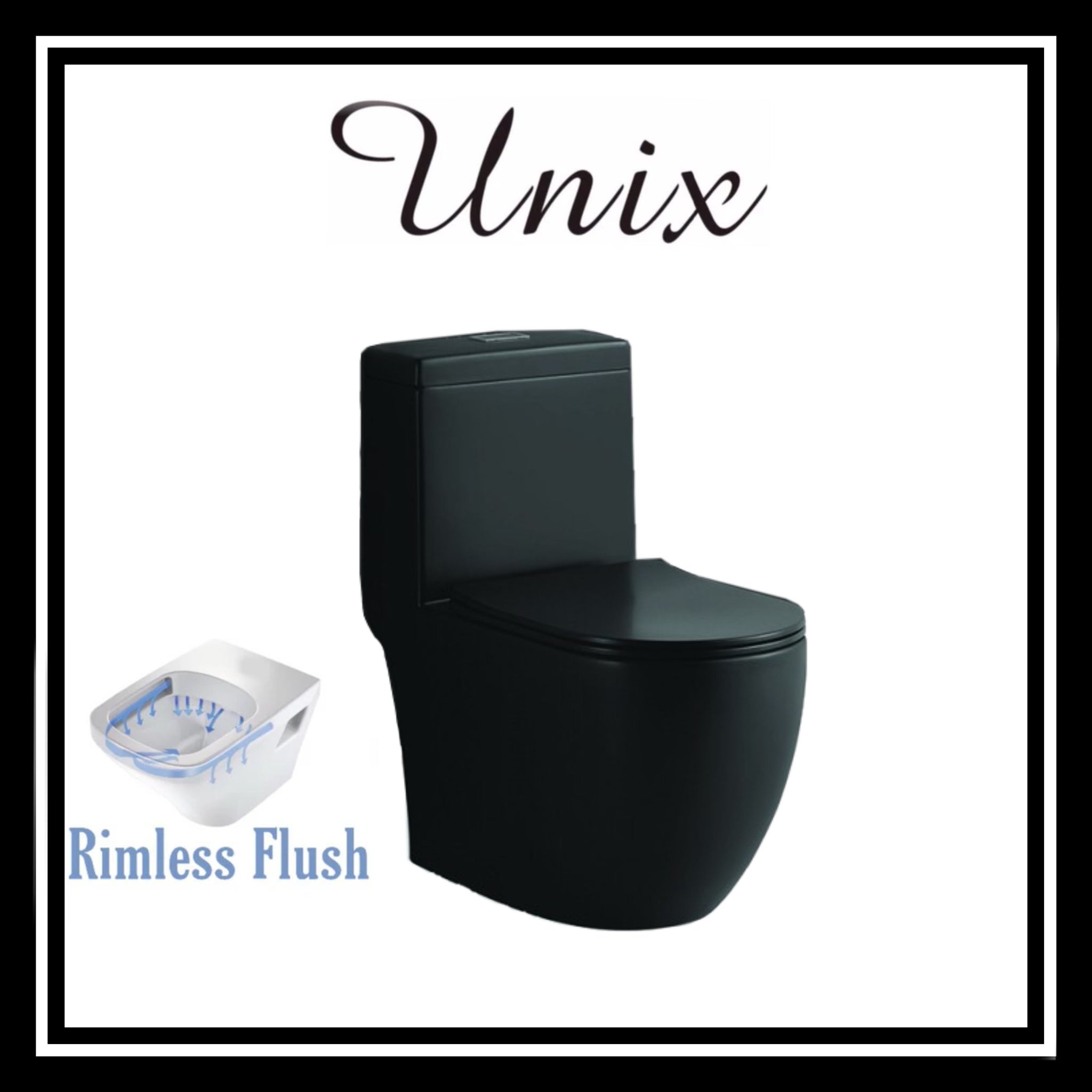 Unix One-piece Toilet Bowl 009BK