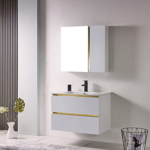 Bathroom Vanity Cabinet Set BC8046DW-WH